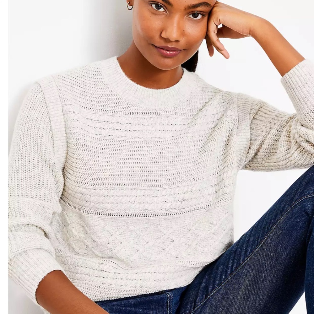 Loft Stitchy Cable Sweater